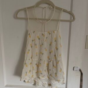 En Creme Floral Camisole - Cream and Yellow
